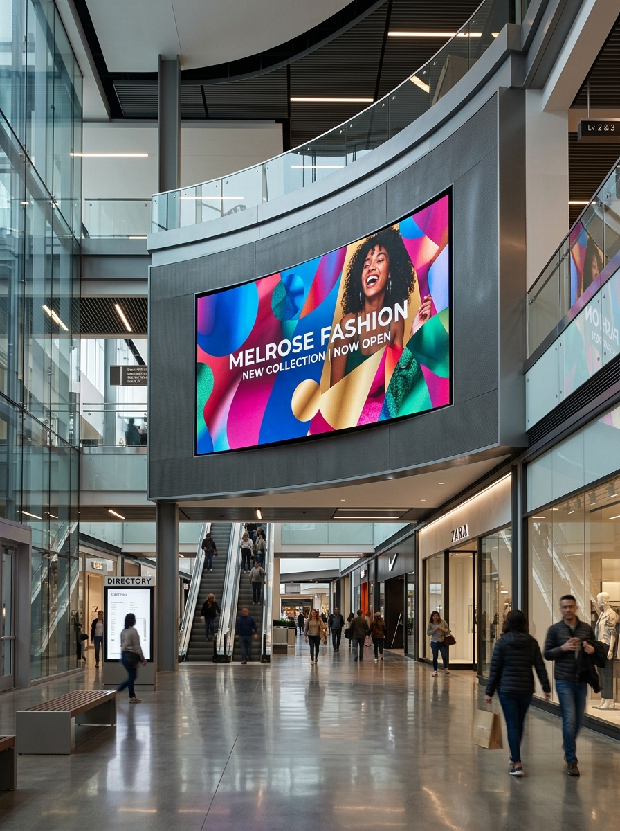 Indoor LED Display im Einkaufszentrum